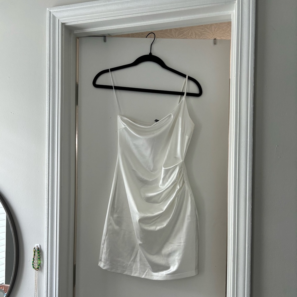 windsor white silk dress
